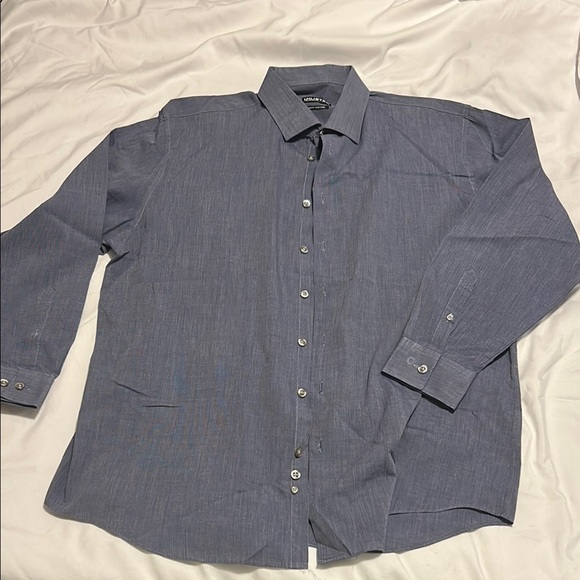 Unlisted by Kenneth Cole Blue Casual Button Down Shirt - Picture 1 of 6